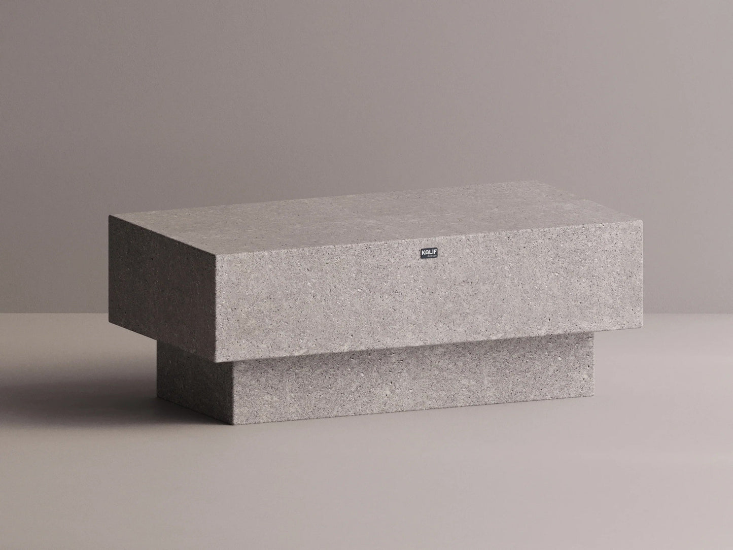 Kalif Tengri Rectangular Terrazzo Lightweight Concrete Coffee Table