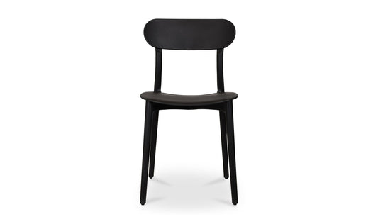 Moe's KENT OUTDOOR DINING CHAIR-SET OF TWO (BLACK)