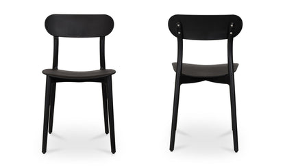 Moe's KENT OUTDOOR DINING CHAIR-SET OF TWO (BLACK)