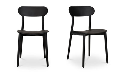 Moe's KENT OUTDOOR DINING CHAIR-SET OF TWO (BLACK)