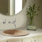 TCSC | Light Beige Travertine Natural Stone Drop-in or Above Vanity Bathroom Sink