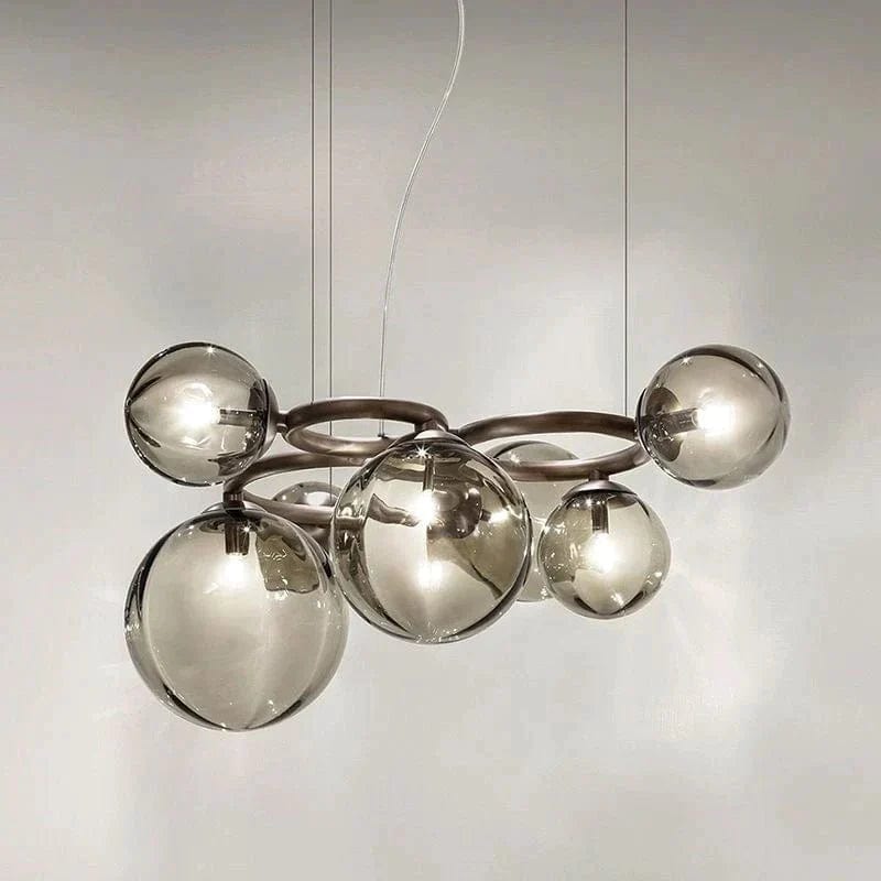 Residence Supply Smoky Gray Glass / 5 Heads - 22.0" x 11.8" / 56cm x 30cm Lucienne Chandelier