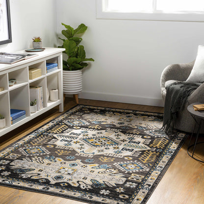 Cabacungan Black & Blue Washable Area Rug.