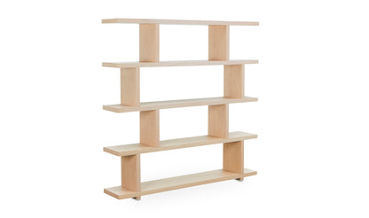 Moe's MIRI SHELF Organic Bookshelf Slab with Glass Shelves