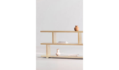 Moe's MIRI SHELF Organic Bookshelf Slab with Glass Shelves