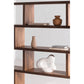 Moe's Large / Walnut MIRI SHELF Organic Bookshelf Slab with Glass Shelves
