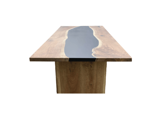 The Carpentry Shop Co., LLC MODERN STYLE EPOXY RIVER TABLE Cherry & Black Epoxy River Table | The Carpentry Shop Co. 