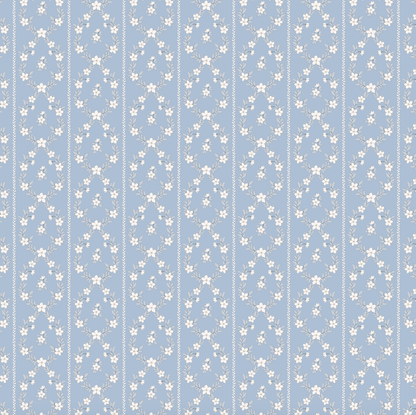 Loomwell Home Goods Blue / Sample 1 foot by 1 foot Myrtle Wallpaper by Anna H Design