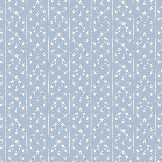 Loomwell Home Goods Blue / Sample 1 foot by 1 foot Myrtle Wallpaper by Anna H Design