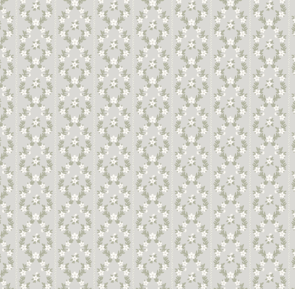 Loomwell Home Goods Gray / Sample 1 foot by 1 foot Myrtle Wallpaper by Anna H Design