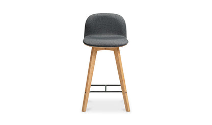 Moe's GREY NAPOLI LEATHER COUNTER STOOL