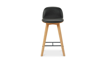 Moe's BLACK NAPOLI LEATHER COUNTER STOOL