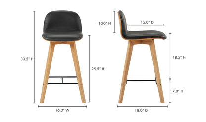 Moe's NAPOLI LEATHER COUNTER STOOL