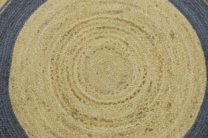 100% ALL NATURAL FIBER HAND BRAIDED BOHO ROUND JUTE RUG