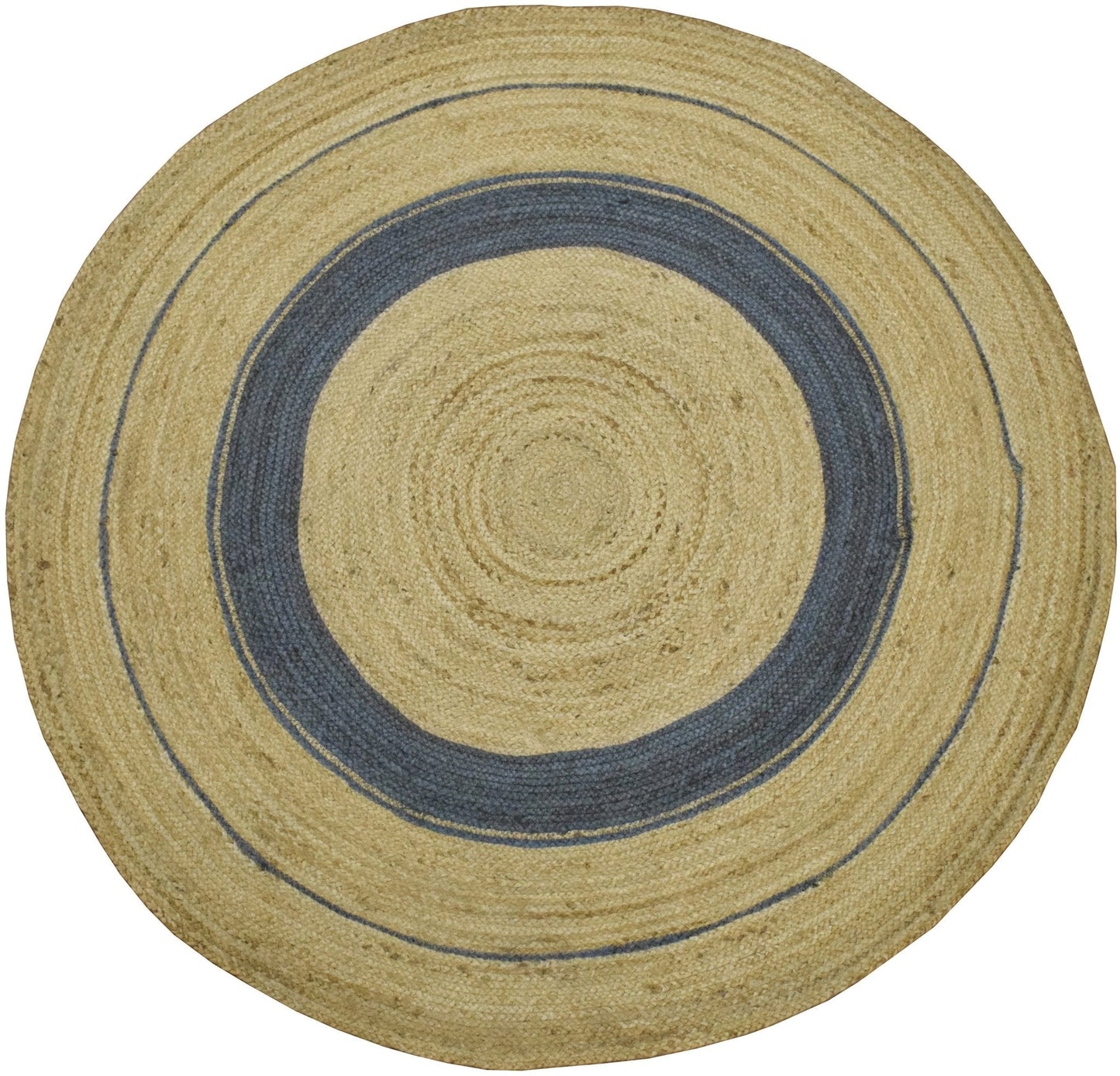 100% ALL NATURAL FIBER HAND BRAIDED BOHO ROUND JUTE RUG