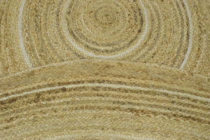 100% ALL NATURAL FIBER HAND BRAIDED BOHO ROUND JUTE RUG