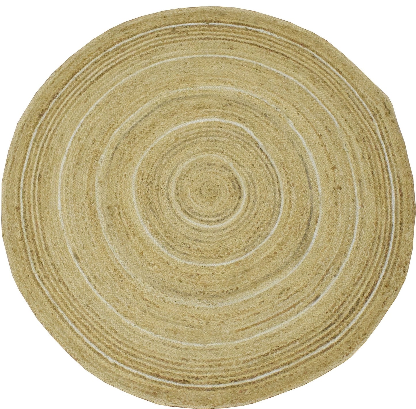 100% ALL NATURAL FIBER HAND BRAIDED BOHO ROUND JUTE RUG