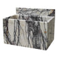 New York Marble Wall-Mount Bathroom Sink with Backsplash (W)16" (L)24" (H)12"