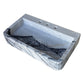 New York Marble Wall-mount Bathroom Sink Fluted Front and Edges (W)16" (W)28" (H)5"