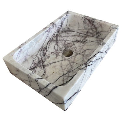 TCSC | New York Marble Rectangular Wall-mount Bathroom Sink Polished (W)16" (L)24" (H)5"