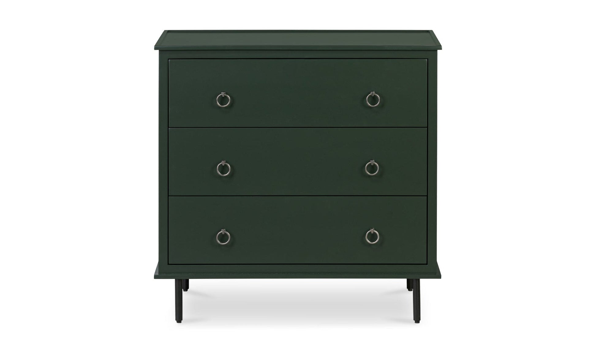 Moe's Nightstands REAGAN 3 DRAWER NIGHTSTAND DEEP GREEN