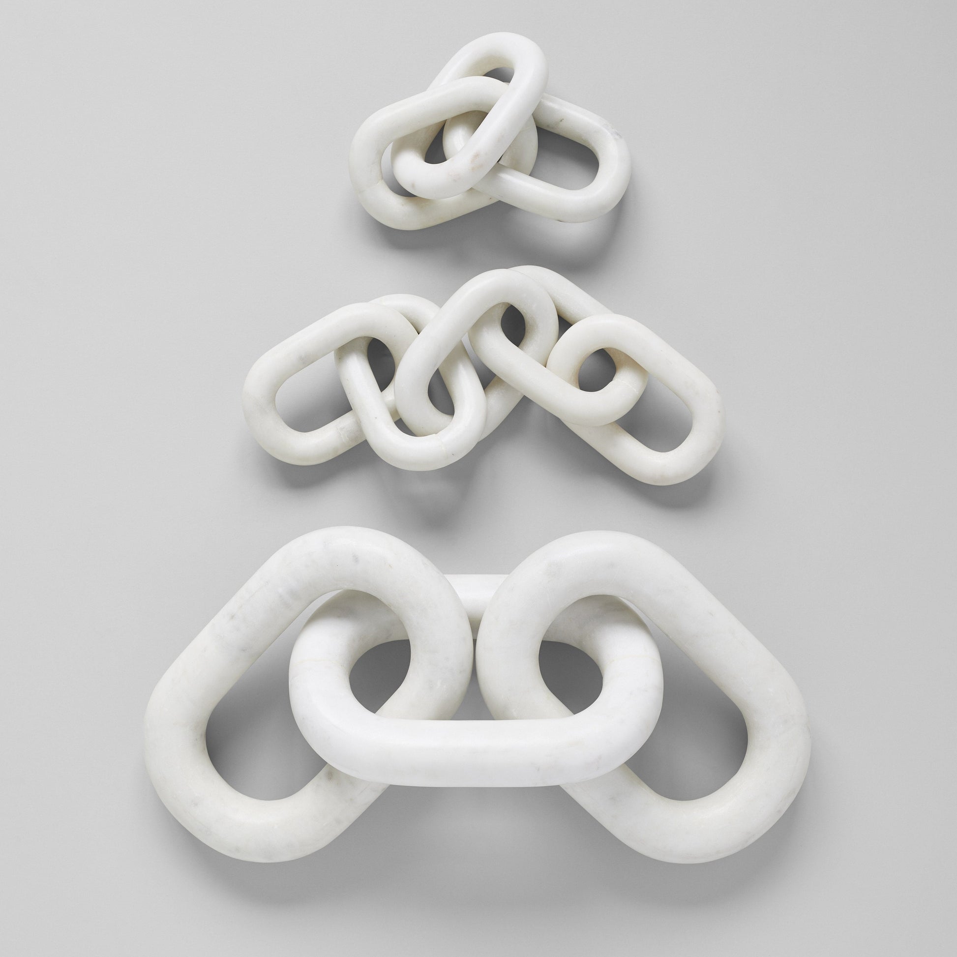 Bloomist Objets White Marble Chain, Small Link