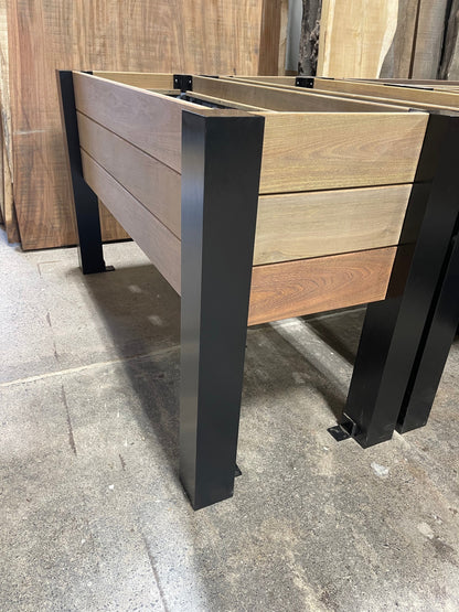 The Carpentry Shop Co., LLC outdoor furniture Commercial Grade Elevated ADA Compliant Ipe Planters with Aluminum Legs Elevate Your Outdoor Space with Stunning IPE Wood Planters - The Carpentry Shop Co.