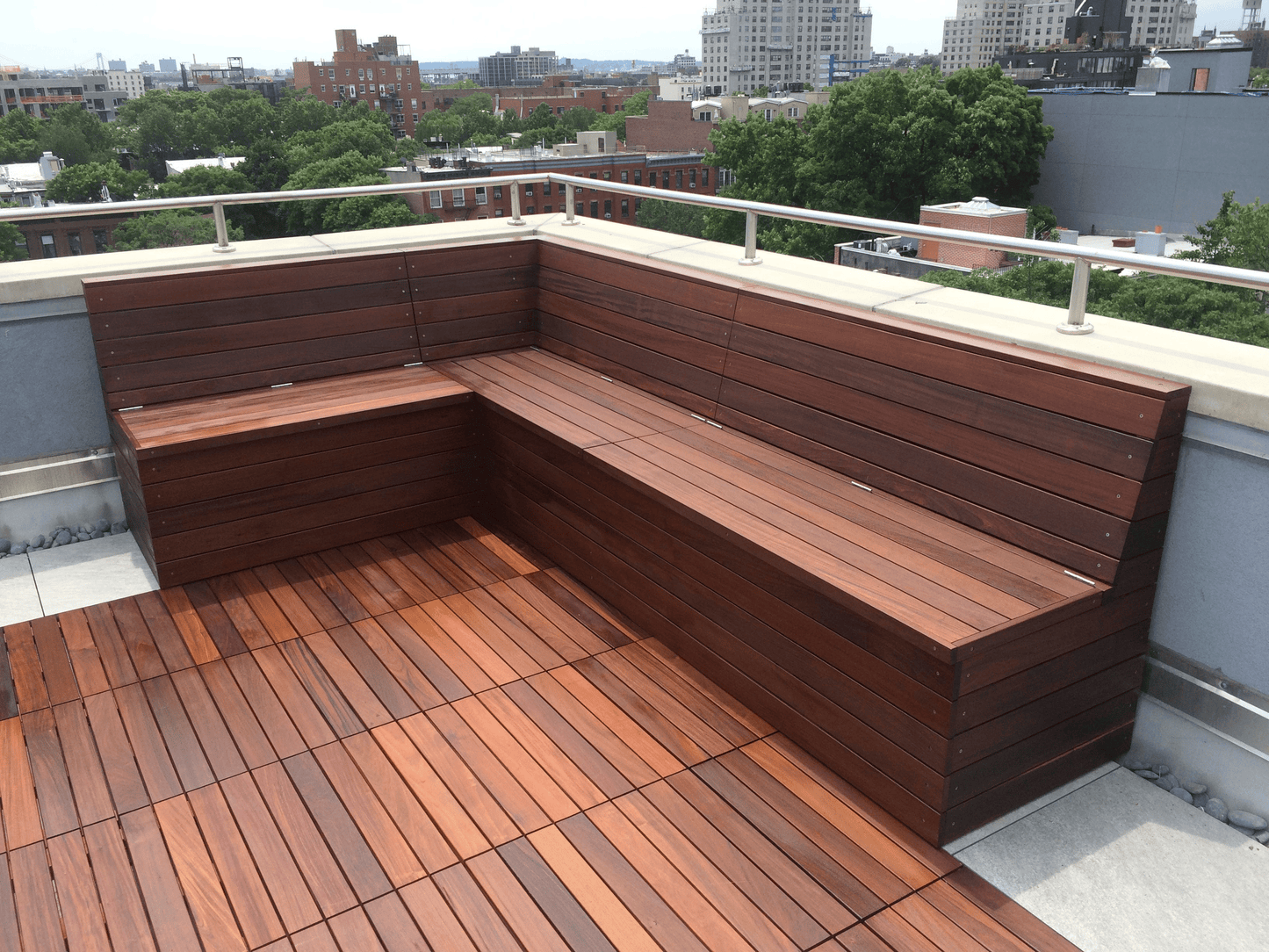 The Carpentry Shop Co. outdoor furniture Rooftop or Backyard Outdoor Seating Handcrafted wood patio furniture from The Carpentry Shop Co.