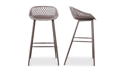 Moe's Grey PIAZZA OUTDOOR BARSTOOL-SET OF TWO