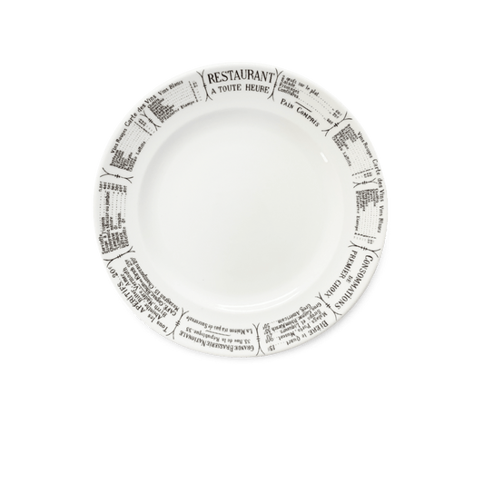 Pillivuyt Shop Plate 10.5" diam - Set of 4 Brasserie Plates, Sets of 4