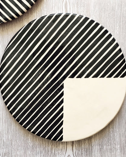 atacama home Platter Casa Cubista Graphic Tableware - 3/4 Stripe Platter