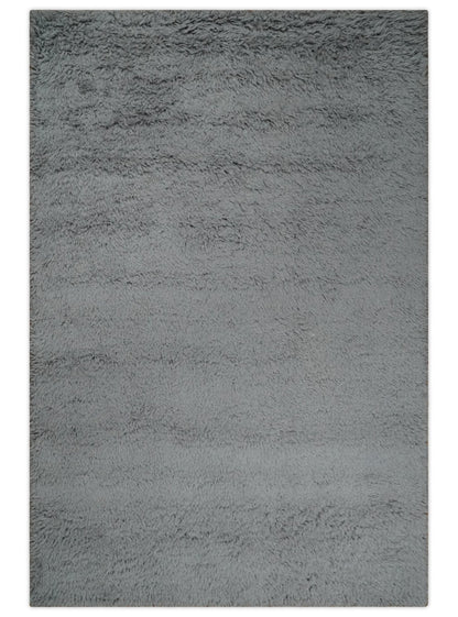 Plush Thick Beni Ourain Gray Moroccan Rug Made with fine new Zealand Custom Made Wool Area Rug