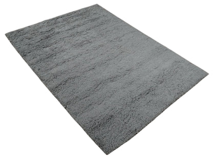 Plush Thick Beni Ourain Gray Moroccan Rug Made with fine new Zealand Custom Made Wool Area Rug