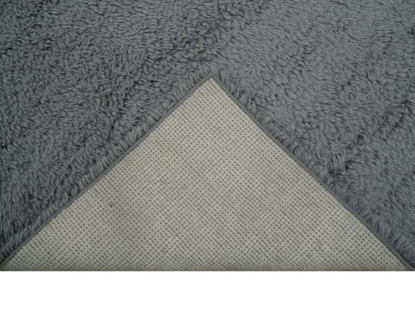 Plush Thick Beni Ourain Gray Moroccan Rug Made with fine new Zealand Custom Made Wool Area Rug