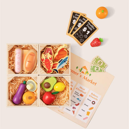 Tiny Land Pretend Play Tiny Land® Wooden Play Food For Kitchen with NO rack