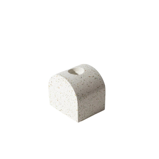 Arch Candlestick Holder | White Terrazzo