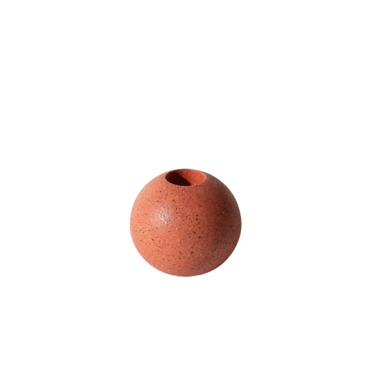 Sphere Candlestick Holder | Coral Terrazzo