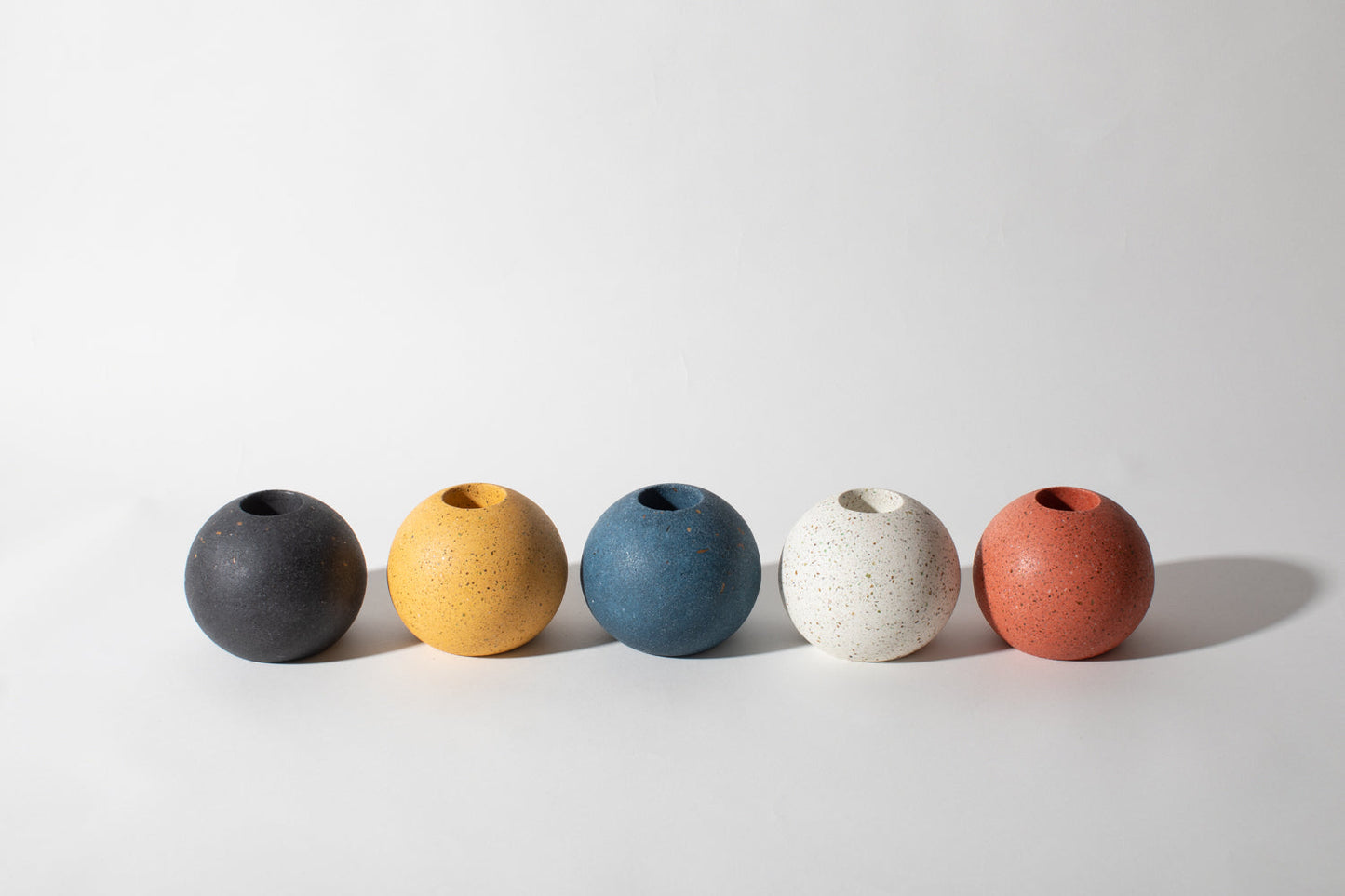 Sphere Candlestick Holder | Coral Terrazzo