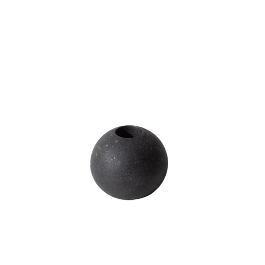 Sphere Candlestick Holder | Black Terrazzo