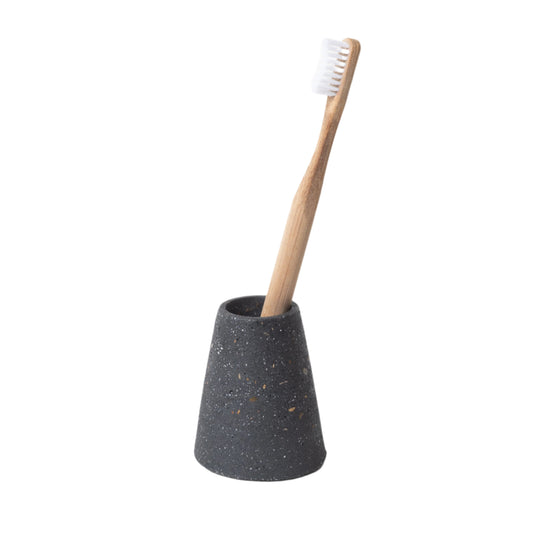 Toothbrush Holder | Black Terrazzo