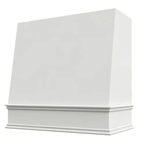 Riley & Higgs Primed Wood Range Hood With Angled Front and Decorative Trim - 30", 36", 42", 48", 54" and 60" Widths Available