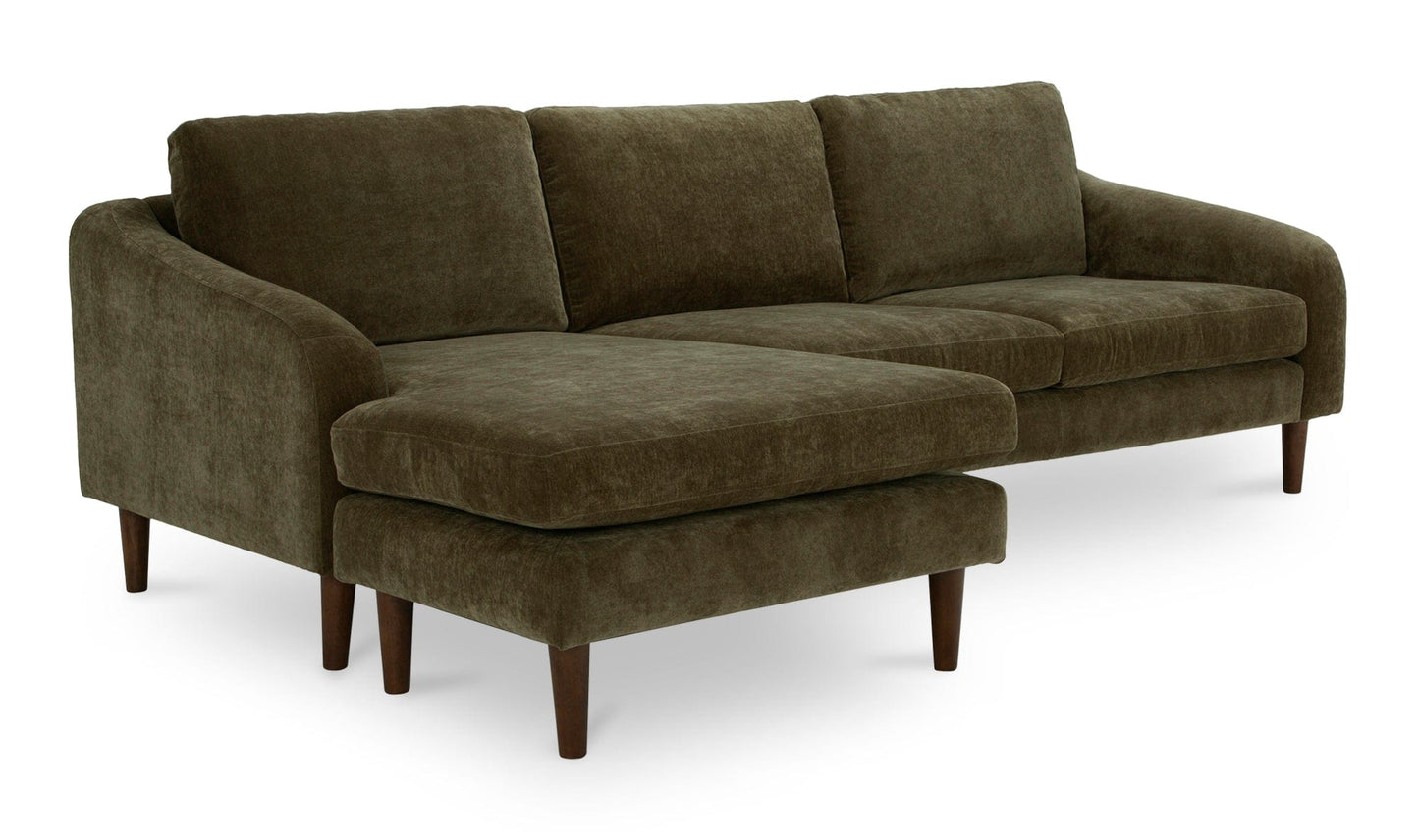 Moe's QUINN 98IN SECTIONAL- CEDAR GREEN