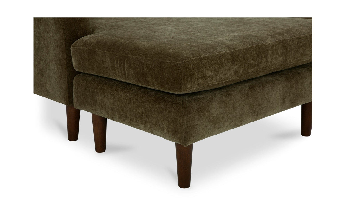 Moe's QUINN 98IN SECTIONAL- CEDAR GREEN