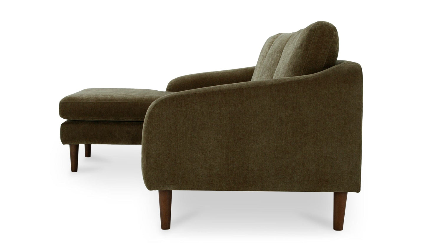 Moe's QUINN 98IN SECTIONAL- CEDAR GREEN