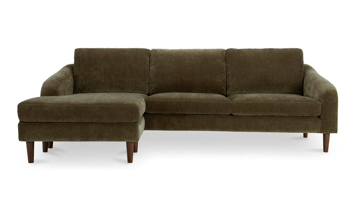 Moe's QUINN 98IN SECTIONAL- CEDAR GREEN