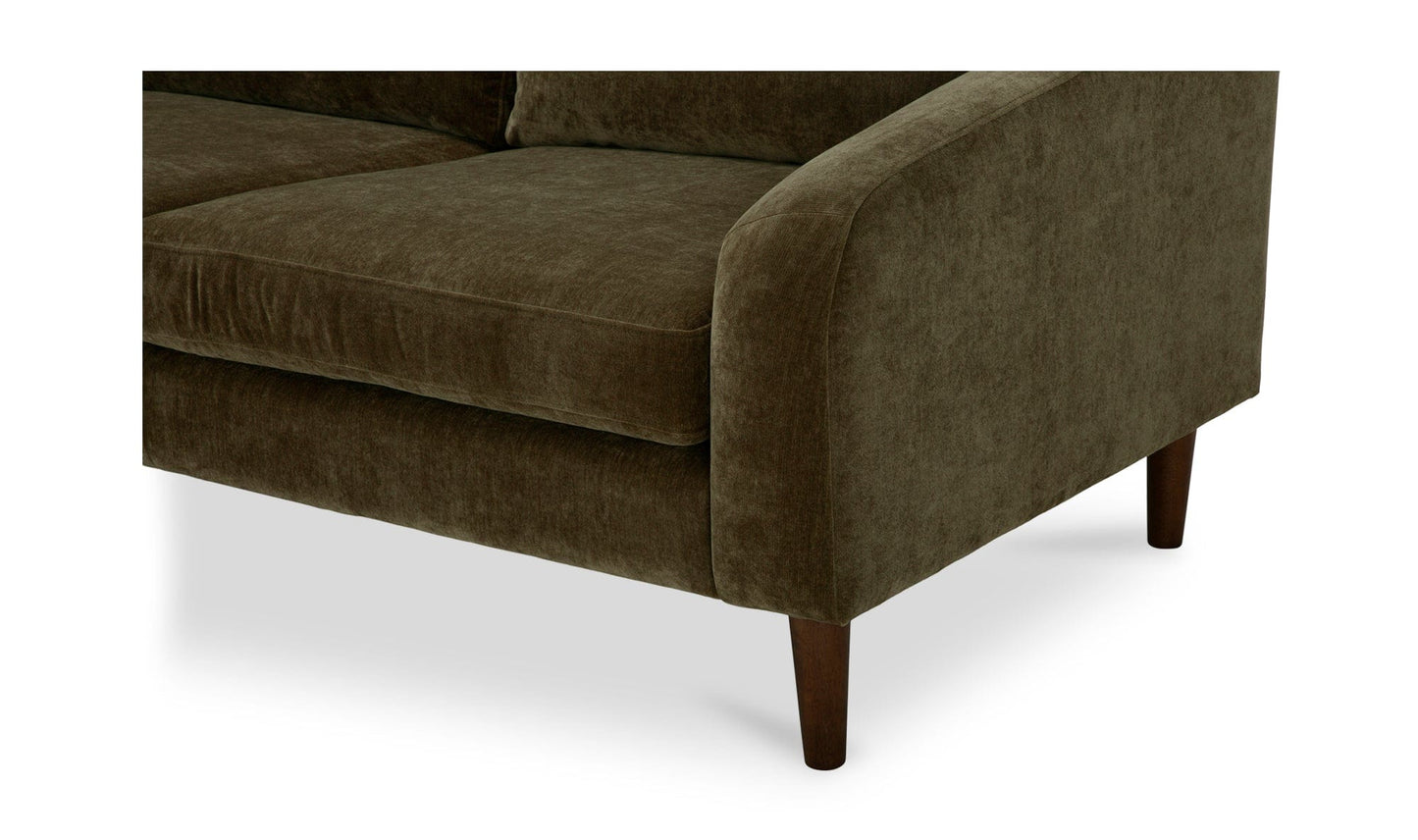 Moe's QUINN 98IN SECTIONAL- CEDAR GREEN