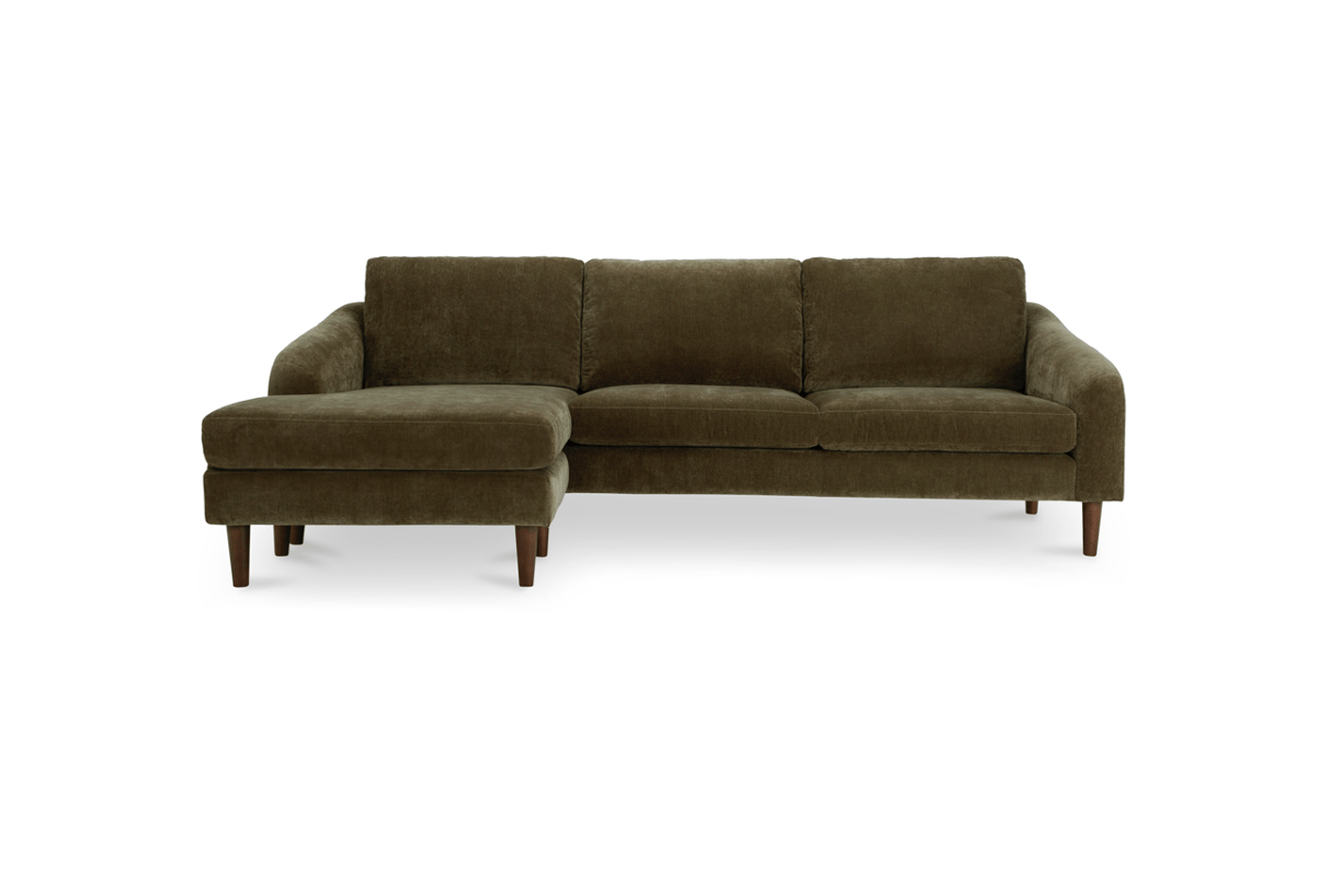 Moe's QUINN 98IN SECTIONAL- CEDAR GREEN