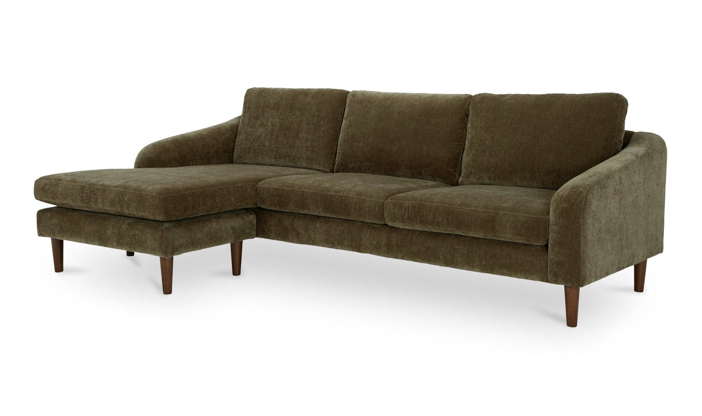 Moe's QUINN 98IN SECTIONAL- CEDAR GREEN