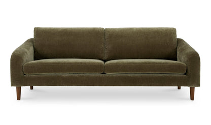 Moe's QUINN SOFA- CEDAR GREEN Organic Bookshelf Slab with Glass Shelves