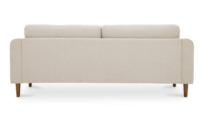 Moe's QUINN SOFA- OATMEL Organic Bookshelf Slab with Glass Shelves